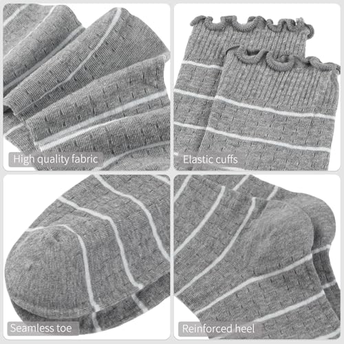 Image of Women's Cute Crew Socks, Casual Athletic Cotton Bowknot Cherry Calf Novelty Socks for Women