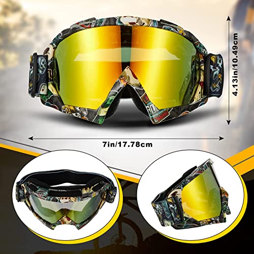 Tallew 4 Pairs Dirt Bike Goggles Motorcycle Goggles Motocross Goggles Riding Racing Atv Goggles For Adults Windproof Motorbike Powersports Goggles Ski Glasses For Men Women #TOP2