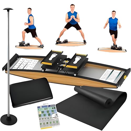Máquina de equilibrio para entrenamiento completo del cuerpo, simulador de esquí con deslizamiento, equipo portátil de fitness aeróbico y equilibrio corporal para interior