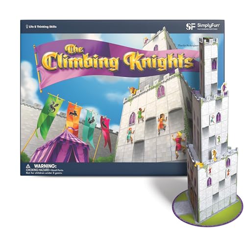 SimplyFun The Climbing Knights - Juego de Mesa Estratégico para Escalar Castillos con Caballeros Magnéticos, Peones Guardias y Componentes Premium - 2 a 4 Jugadores, Edad Recomendada: 8 Años en Adelante miniatura 1
