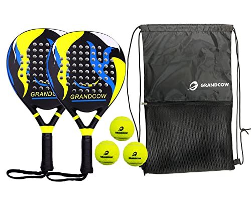 Raqueta De Pádel Con Bolsa De Cubierta Y 3 Pelotas Para Principiantes, Juego Completo De Raquetas De Pádel Pop De Pádel 2 Unidades, 3 Bolas Negras Raqueta De Pádel Con Bolsa De Cubierta Y 3 Pelotas Para Principiantes, Juego Completo De Raquetas De Pádel Pop De Pádel 2 Unidades, 3 Bolas Negras