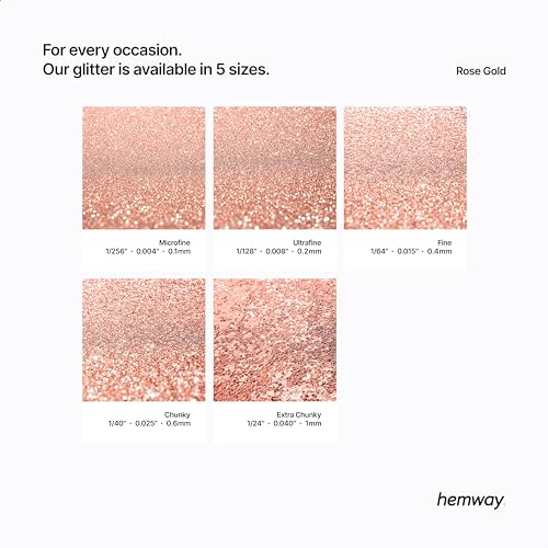 Image of Hemway Automotive Metal Flake Glitter FINE 1 /64 inch 0.015 inch 0.4mm 375 microns Paint Additive Metal Flake 100g for use with Car Bike Van Truck Wagon Automotive Spray and Spray Painting (Rose Gold)