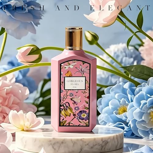 Image of AFLUXE Pink Flora Women's Perfume 3.4 Fl. Oz Eau De Parfum, Delicate Pear Blossom & Gardenia Scents, Long Lasting Sweet Fragrance