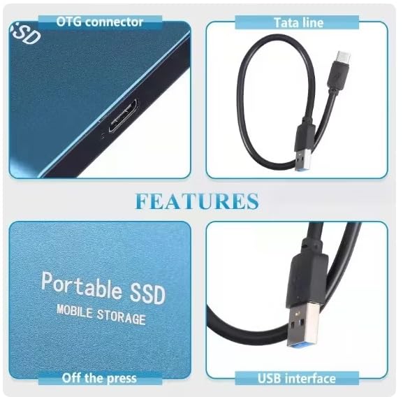 Disque SSD externe 2To haute capacité USB Type-C compatible ordinateur portable Android - 3