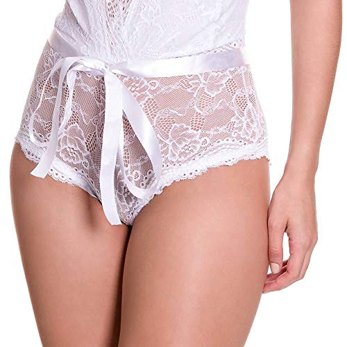 Body em Renda Transparente com Fita - LB1111