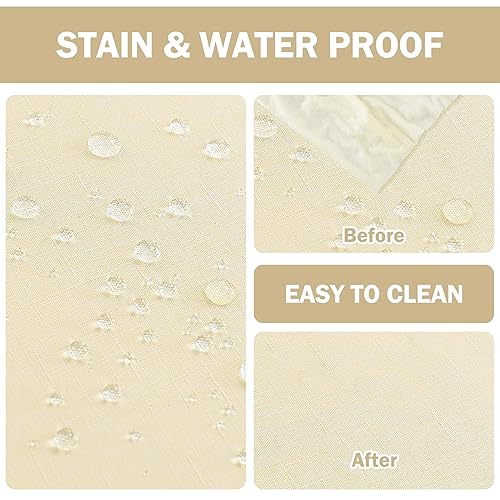 Image of AUSSPVOCT Textured Table Cloth Rectangle 60x84 Inch for Home Kitchen Decor