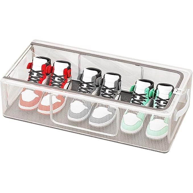 Waterproof Shoe Storage Box – Foldable, Transparent & Stackable Shoe Organizer for Closets, Entryways & Under-Bed Storage | Durable Shoe Box Container for Boots, Sneakers & Heels (1 PC)-image-36