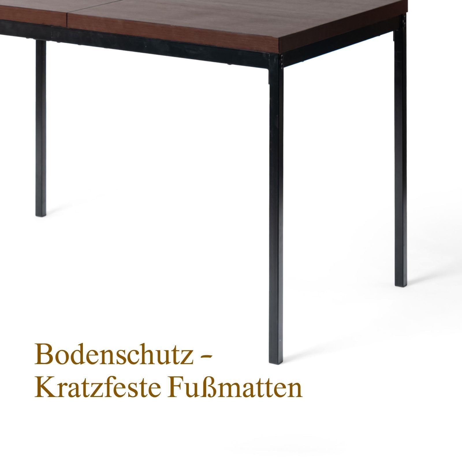 FurnitureR Moderno tavolo da conferenza, 120 x 70 cm, elegante pannello MDF e struttura in metallo, tavolo riunioni per 4 persone