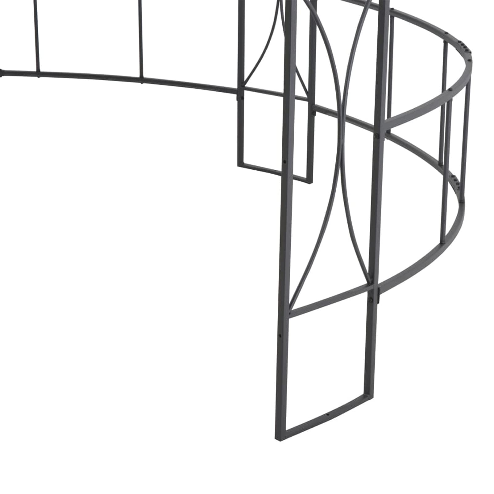 JUDYY Pavillon, Gartenpavillon, Pop-Up Partyzelt, Festzelt, Pavillon, Garden Decoration, Canopy Tent, Lagerzelt, 300 x 290 cm Anthrazit Rund
