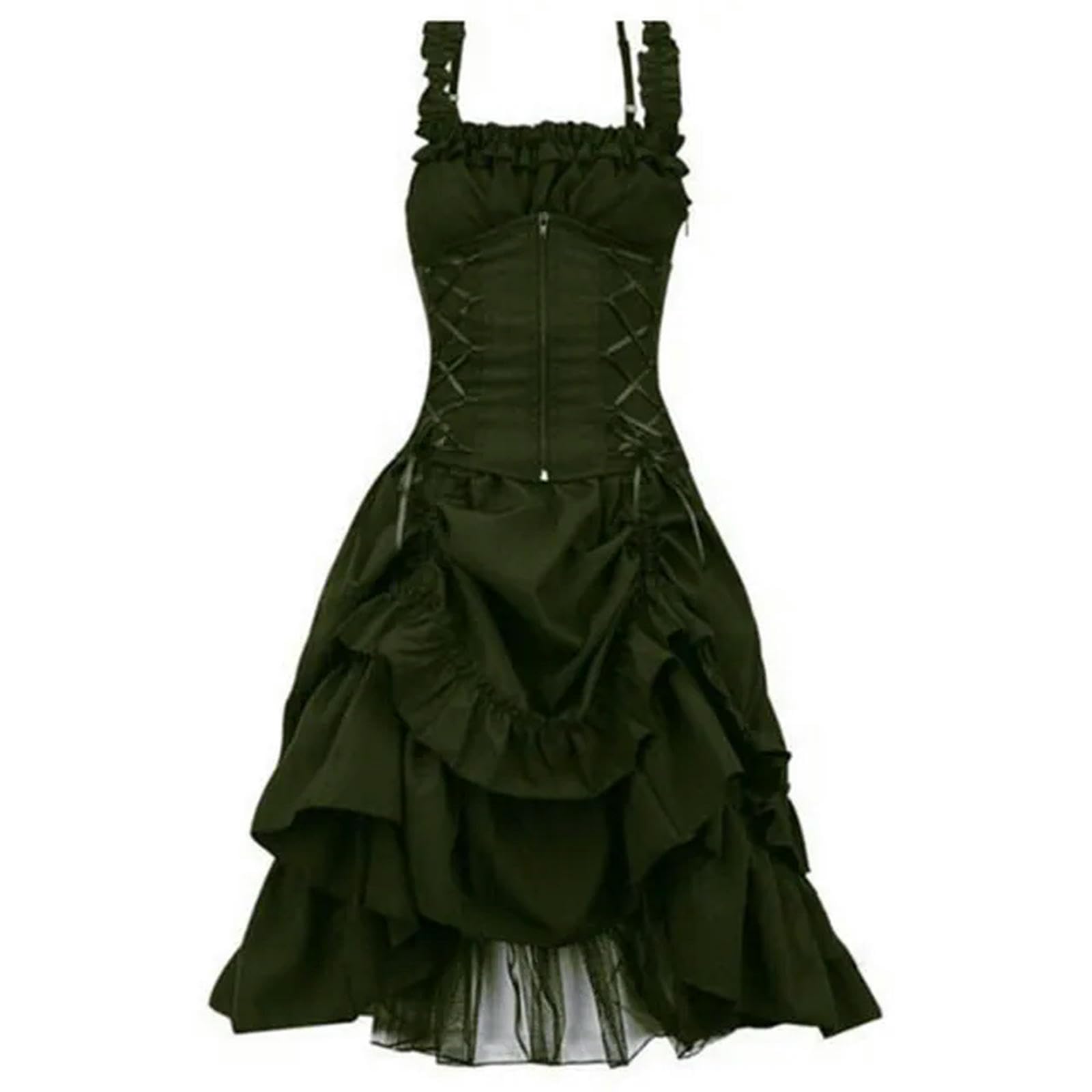 Robe de bal verte coupe ajustée et ourlet irrégulier pour femme