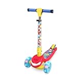 Jetson Character Kids Kick Scooter, LED Lights on Stem & Light-Up Wheels, Lightweight Frame, Height-Adjustable Handlebar, Lean-to-Steer System, Easy-Fold Mechanism