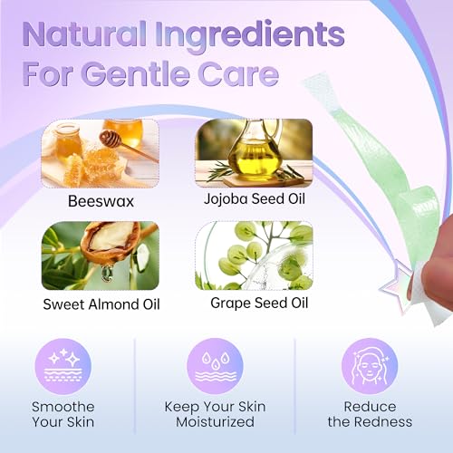 LaWink Bandas de Cera Fría para Depilación Facial y Cejas - Tiras para Depilación - imagen 5