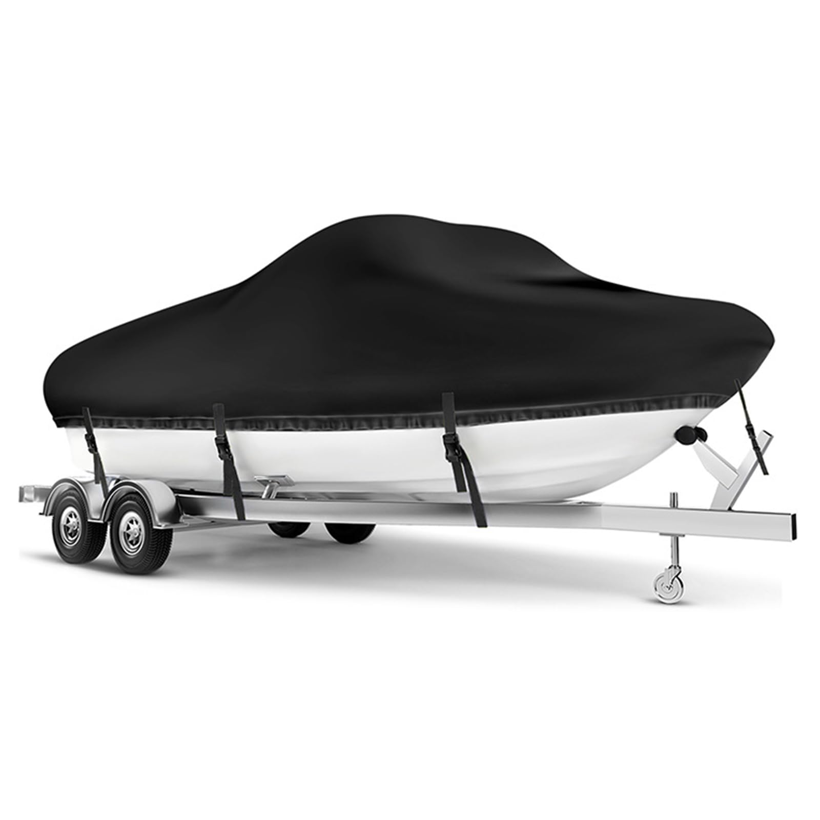 Boat Cover for Sun Tracker Party Barge 22 XP3 Pontoon Boat 2005–2026, Rip-Stop Tarp Cover, Trailerable Water Resistant Marine Grade Outboard Cover, Fits Tri-Hull V-Hull Fishing Runabout Boat