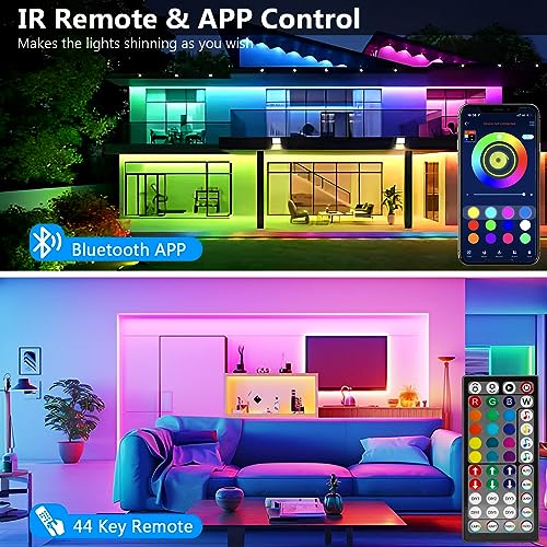 Led Strip Light, 10m Led Lights, Cuttable Led Light Strips with Smart App Control Remote, Music Sync Colour Changing RGB Led Strip Lights for Room Decoration - Image 3