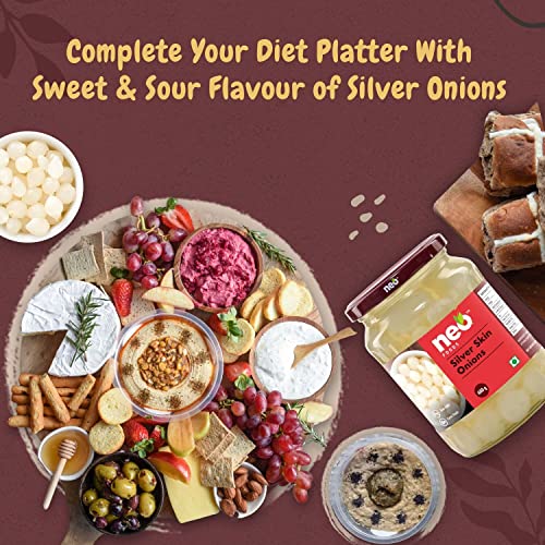 Image of Neo Silver Skin Onions 680g I Sirka Onion I 100% Plant Based & Natural I Ideal for Cocktail and as Side Dish for Snacks I (Pack of 1)