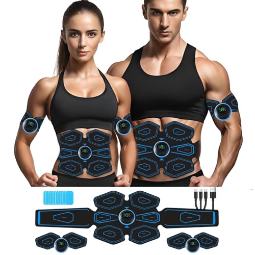 AILEDA Electrostimulateur Musculaire, Ceinture Abdominale Electrostimulation,6 Modes et 19...