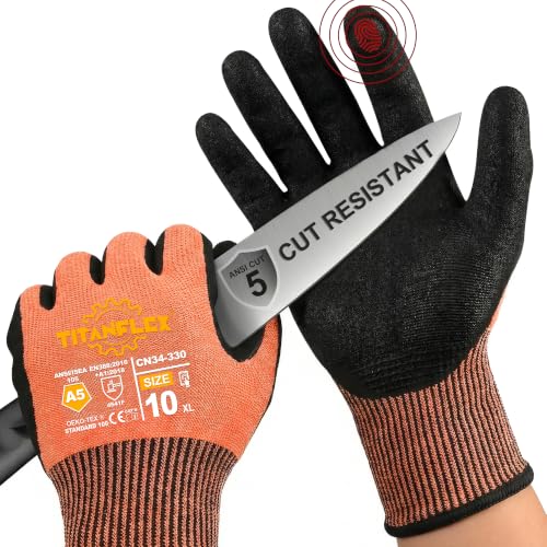 TitanFlex Cut Resistant Gloves with Nitrile Grip