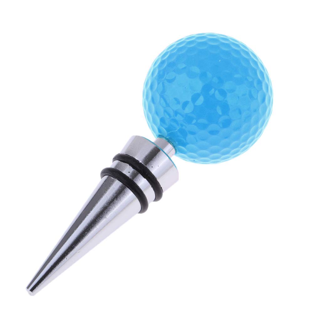Unbekannt Blue Golf Ball Design Bottle Stopper For Wine Bottles (Blue)
