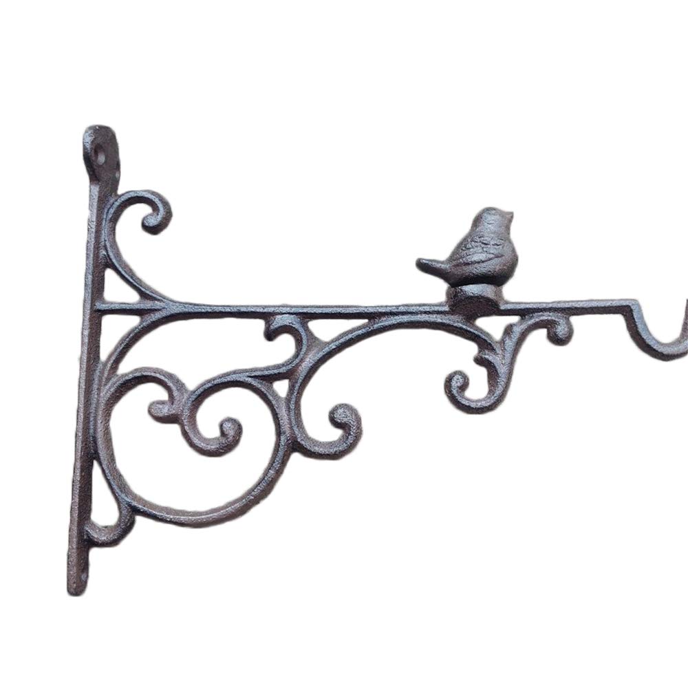 Tenthome Brid-1 Cast Iron Hanging Basket Bracket Home Garden Ornament Wall Bracket (Brid-1)