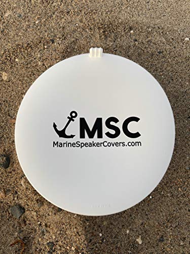 Marine Speaker Covers 6.5 inch | Sold As Pair | Sun, Water, Dust Protection | Patented, Military-Grade Silicone Design | Black Logo