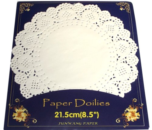 junwang parquet de 20 napperon de Table en Papier Ronde diamètre 21,5 cm Serviette