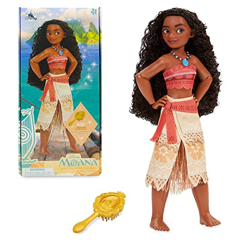 Disney Store Official Moana Classic Doll for Kids 26.5cm/10”, Includes Brush with Moulded Details