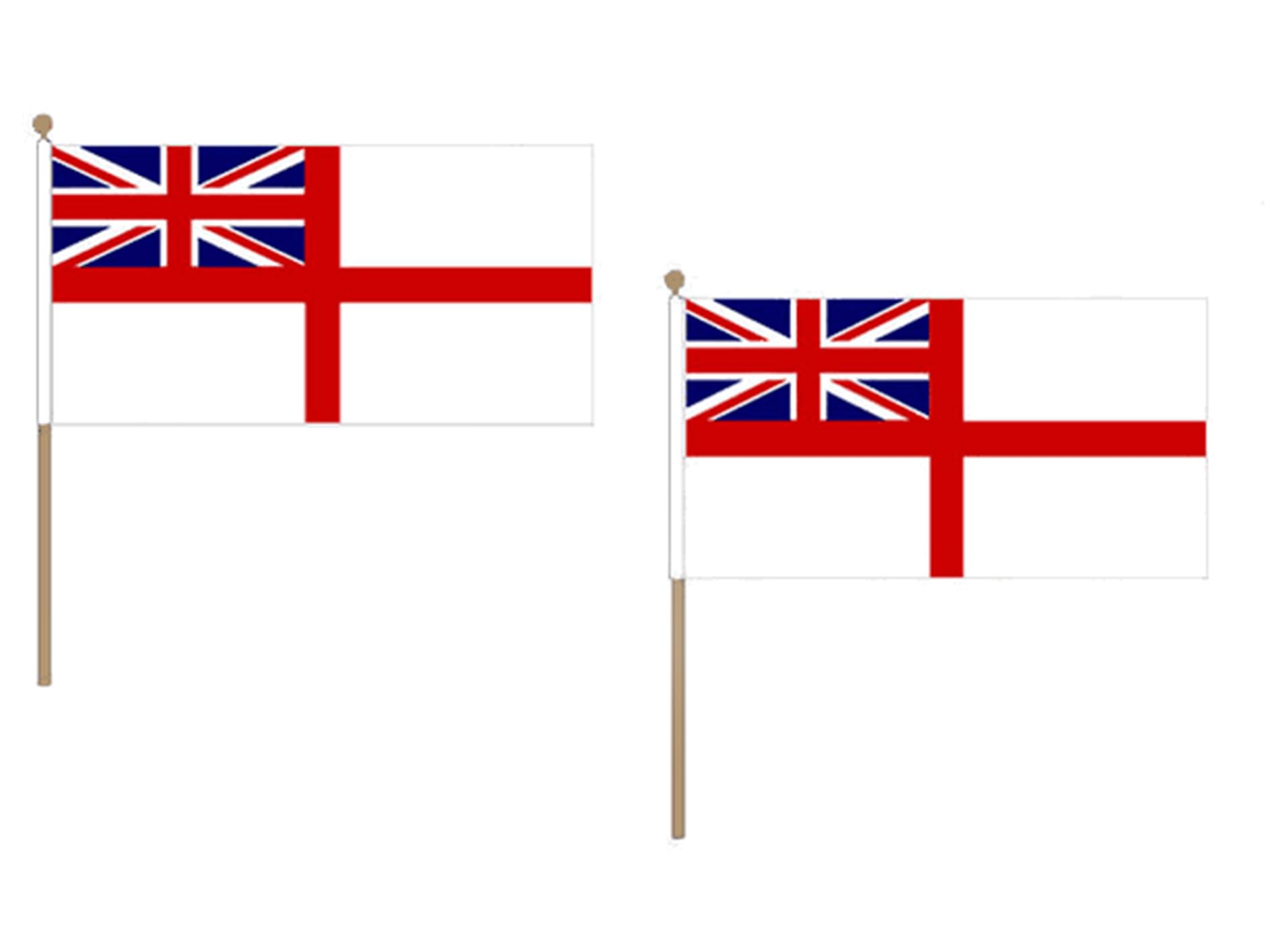 AZ FLAG Chorągiewka White Ensign 45x30 cm Poliester 100D Drewniany Maszt
