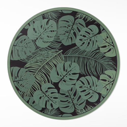 Tapis vinyle de cuisine rond ø100 cm idéal pour protéger le sol de la maison - 2