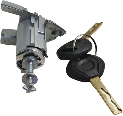 Miniatura 3 de Conjunto de cilindro de bloqueo de puerta delantera izquierda lado del conductor con 2 llaves compatible con BMW X5 E53 2000-2006 51217035421