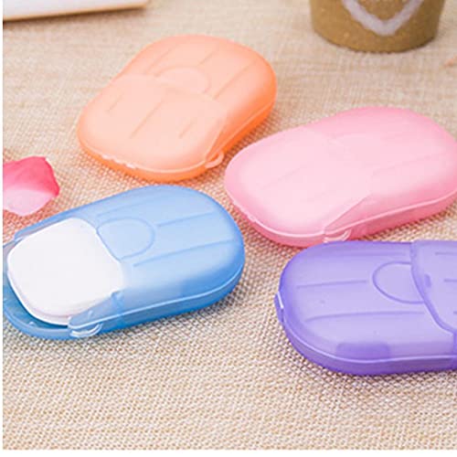Papel desechable Jabón 5 Cajas Mano de Limpieza perfumado Rebanada Mini Color al Azar para el Recorrido Que acampa yendo… - Imagen 3