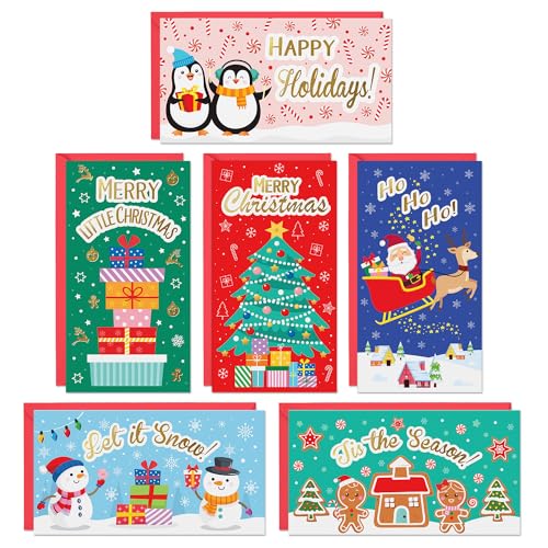 El Mejor Listado de Soportes para tarjetas de navidad los mejores 5. 48 Sweetzer & Orange Tarjetas de dinero de Navidad con sobres para niños pequeños. 24 tarjetas de Navidad, tarjetas de notas gruesas y sobres, tarjetas de felicitación de 300 g/m²...