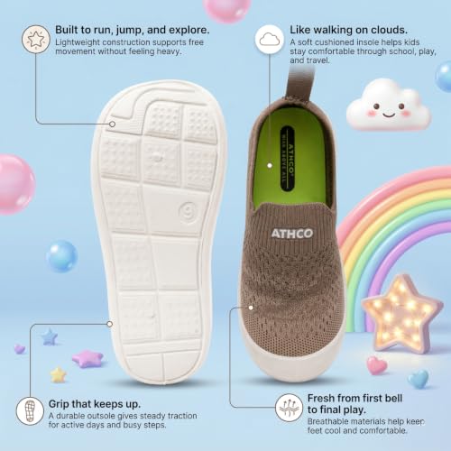 Image of ATHCO Unisex-Child Skippy Unisex Lightwieight Sneakers for Kids | Stylish Casual wear Shoes for Boys and Girls | Sports Shoes for Boys and Girls
