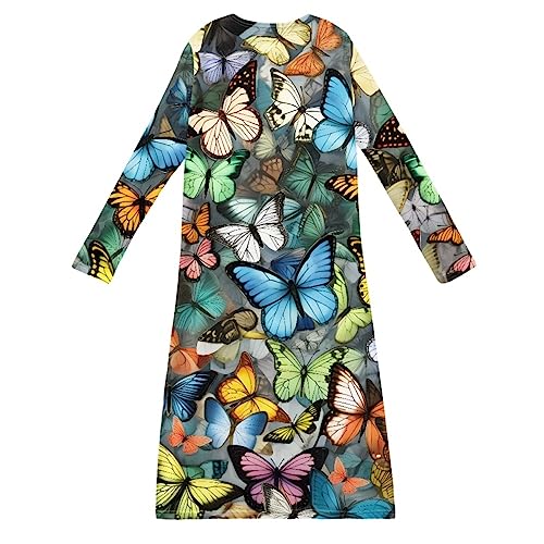 GLUDEAR Women's Oil Painting Paint 3D Printed Casual Long Sleeve Open Front Cardigans3