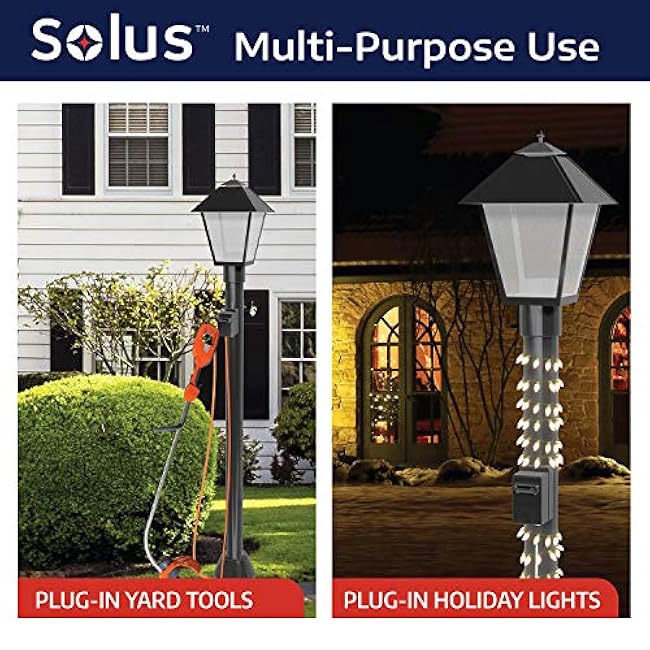 Solus SCO-930BK Weather Resistant Convenience Electrical Outlet with Rain Shield, Energy Saving