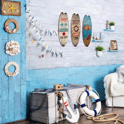 Planches de surf en bois décoration de chambre x3