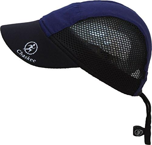 Chaskee Marathon Sport Mesh Solid Microfiber Visor Hat (Navy)