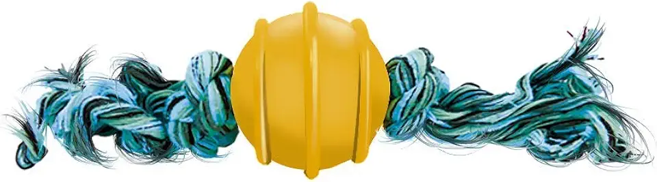 Furacão Pet Bola Maciça Colorida 50Mm Corda De 2 Nos Para Cães