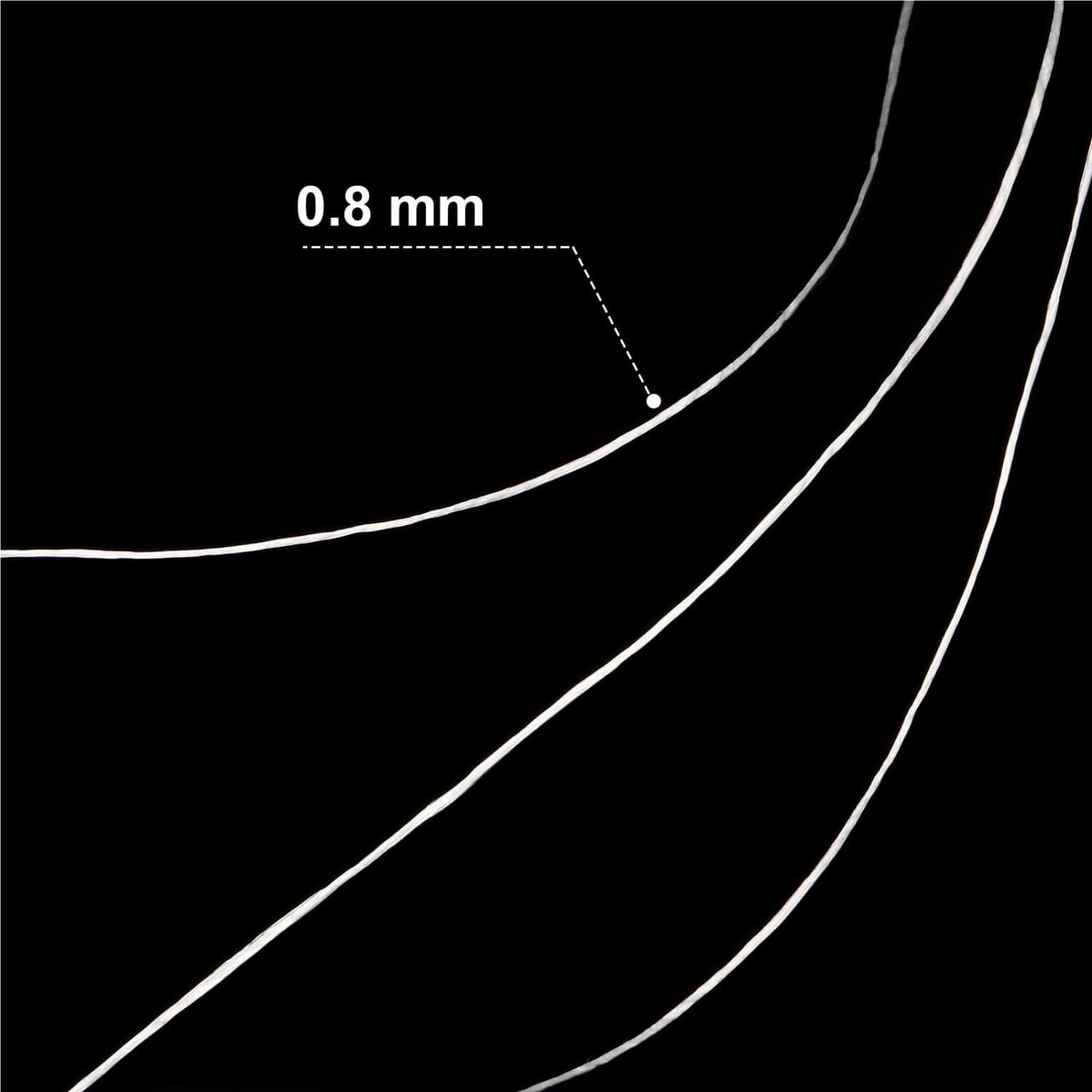 Elastyczny sznurek do bransoletek 8 szt. 0, mm rozciągliwy z koralików nici tworzenia biżuterii naszyjnik DIY krawiectwo(0.8mm White)