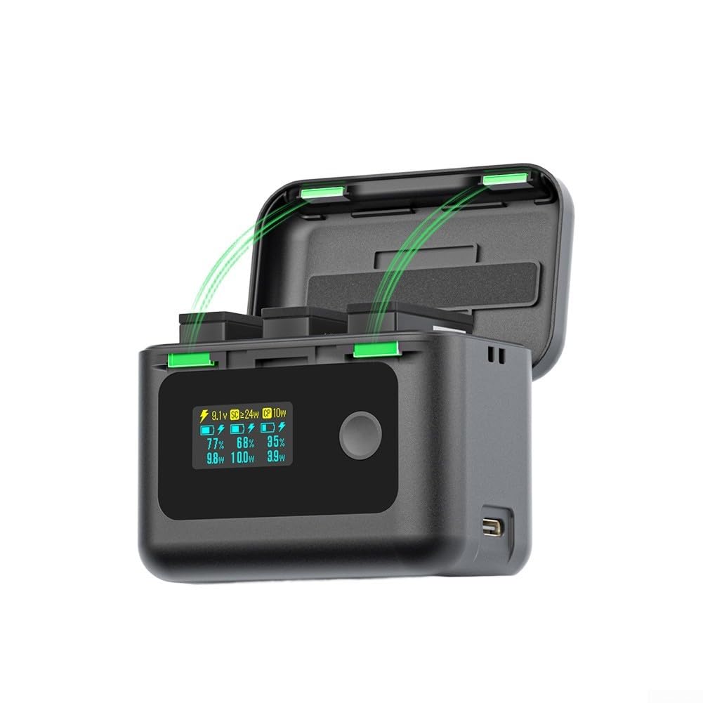 Cargador para Osmo Action 6 en ABS de alta resistencia con sistema de gestión energética 24W