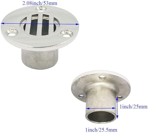 Miniatura 2 de Desagüe de piso de barco de acero inoxidable 316 de grado marino para barco yate de cubierta de drenaje de reemplazo de hardware