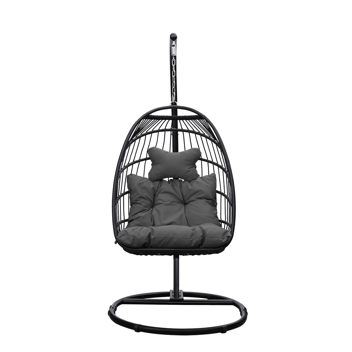 Buy TOUGH MASTER Luxury Rattan Hanging Egg Chair With Dark Grey Cushion