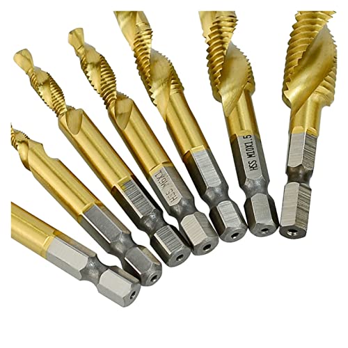 Forets tarauds filetés HSS M3-M12 embouts taraudeurs de bois à queue hexagonale 1/4 pouce - 3
