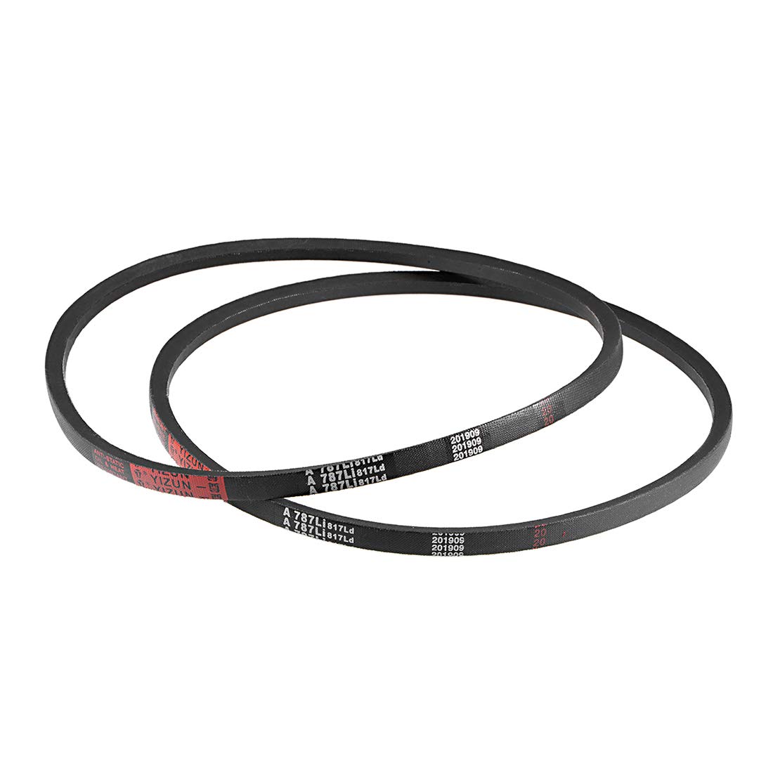uxcell A787 V-Belts 787mm Inner Girth 13mm Top Width 8mm Thickness A-Section Rubber Drive Transmission Belt 2pcs
