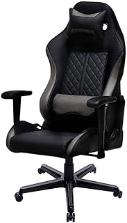Nobuddy Silla gaming profesional con Reposacabezas e Cojín Lumbar Carga 180kg,Inclinación y Altura Regulable, Reposabrazos Ajustables,Cuero Sintético PU para Los Jugadores de PC Gam