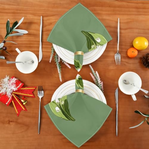 Servilletas de tela 20x20 pulg set 6 verde miniatura 5