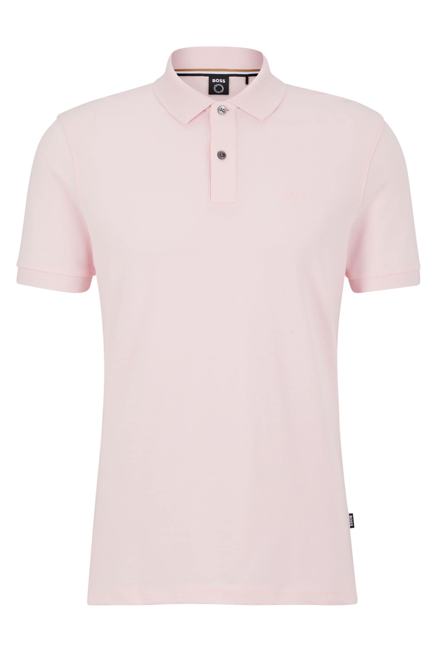 Boss Herren Pallas Poloshirt aus Bio-Baumwolle mit Logo-Stickerei Hellrosa XXL