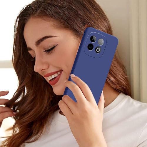 Image of amazon basics Back Cover for iQOO Neo 10 5G | Ultra Slim Soft Rubberised Case | Matte Silicone Flexible Mobile Case | Camera Protection - Blue