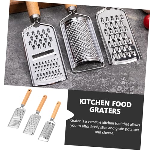 Set de 3 ralladores de acero inoxidable para cocina miniatura 4