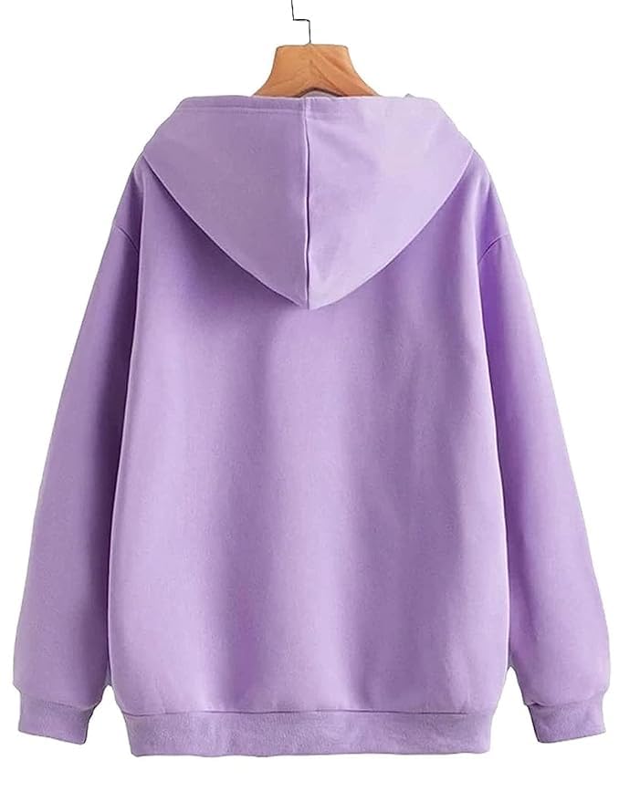 Image of Zipper Solid Black Full Sleeves Hooded Neck Casual Fit Stylish Regular Winter Wear Hoodie for Women Men