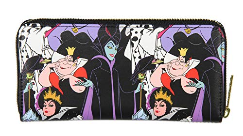 Loungefly Disney Villains Allover Print Zip Around Wallet3